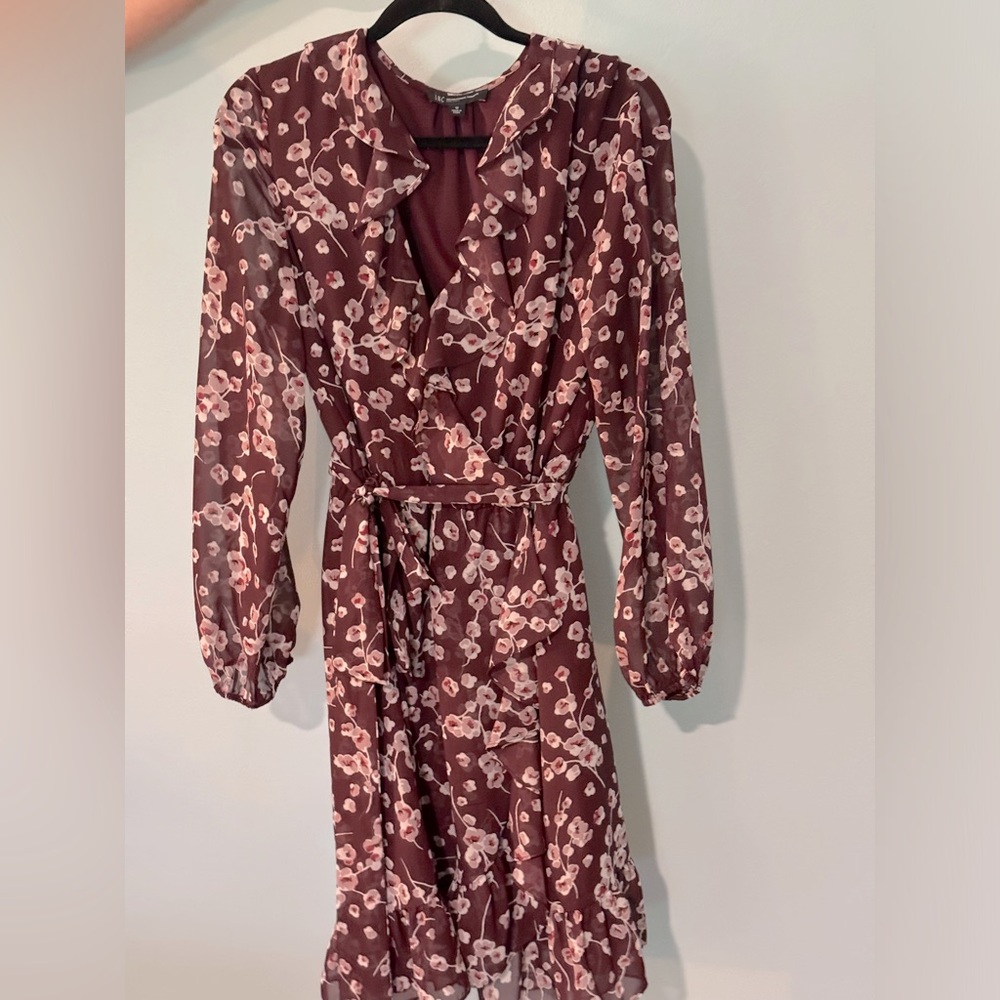Size 12 INC long sleeve floral dress